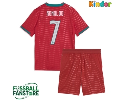 Portugal Cristiano Ronaldo #7 Replik Heimtrikot Kinder WM 2026 Kurzarm (+ Kurze Hosen)